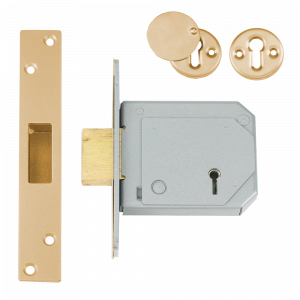 UNION C-Series 3G114E BS 5 Lever Deadlock - 80mm PB KD Boxed