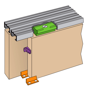 HENDERSON Slipper Double Track Sliding Door Gear - 1500mm