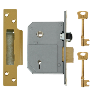 UNION C-Series 3K74 5 Lever Sashlock - 80mm PB KD Boxed