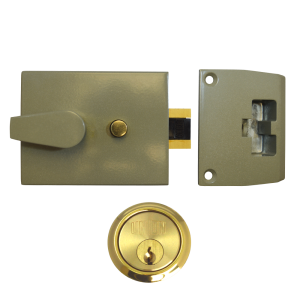UNION 1037 & 1038 Auto Deadlocking Nightlatch - 1038 - 60mm CG Case - PL Cyl Visi