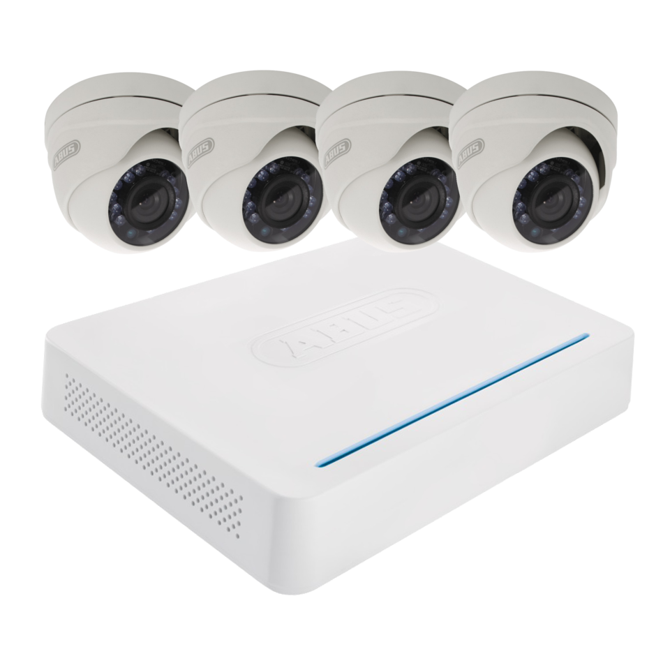 ABUS TVVR33418 AHD 4 Dome Camera CCTV Kit