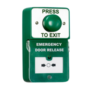 ASEC Dual Unit Combined Exit Button and Call Point - Green