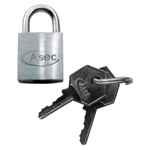 ASEC KD Open Shackle Chrome Finish Padlock - 30mm KD Visi
