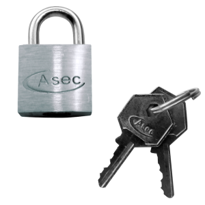 ASEC KD Open Shackle Chrome Finish Padlock - 50mm KD Visi