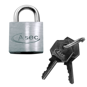 ASEC KD Open Shackle Chrome Finish Padlock - 60mm KD Visi