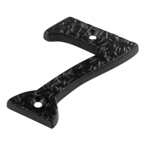 ASEC Antique Style Metal Numerals - 75mm Black '7' (Bagged)