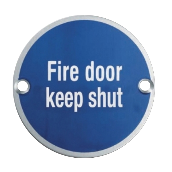 ASEC Metal `Fire Door Keep Shut` Sign