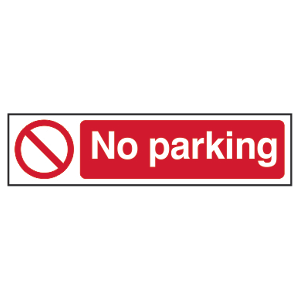 ASEC `No Parking` Sign 200mm x 50mm