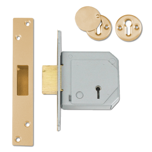 UNION C-Series 3G114E BS 5 Lever Deadlock - 67mm PB KA Boxed