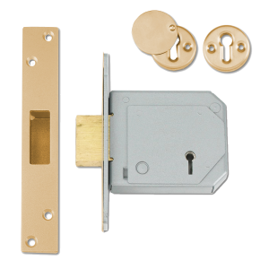 UNION C-Series 3G114E BS 5 Lever Deadlock - 80mm PB KA Boxed
