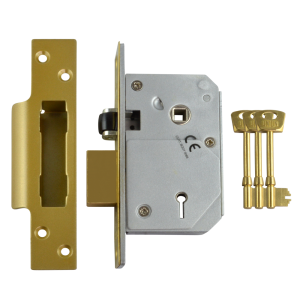 UNION C-Series 3K74E BS 5 Lever Sashlock - 67mm PB KD Boxed