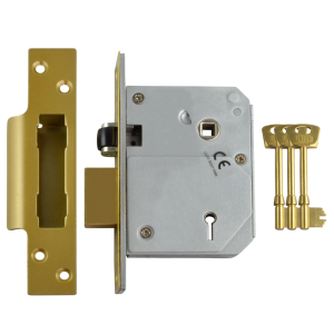 UNION C-Series 3K74E BS 5 Lever Sashlock - 80mm PB KD Boxed