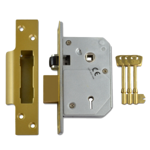 UNION C-Series 3K74E BS 5 Lever Sashlock - 67mm PB KA Boxed