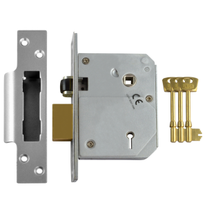 UNION C-Series 3K74E BS 5 Lever Sashlock - 80mm SC KD Visi