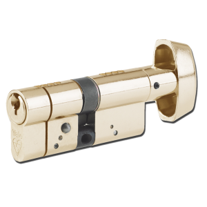 YALE Snap Resistant Euro Key & Turn Cylinder - 70mm 35/T35 (30/10/T30) KD PB Visi