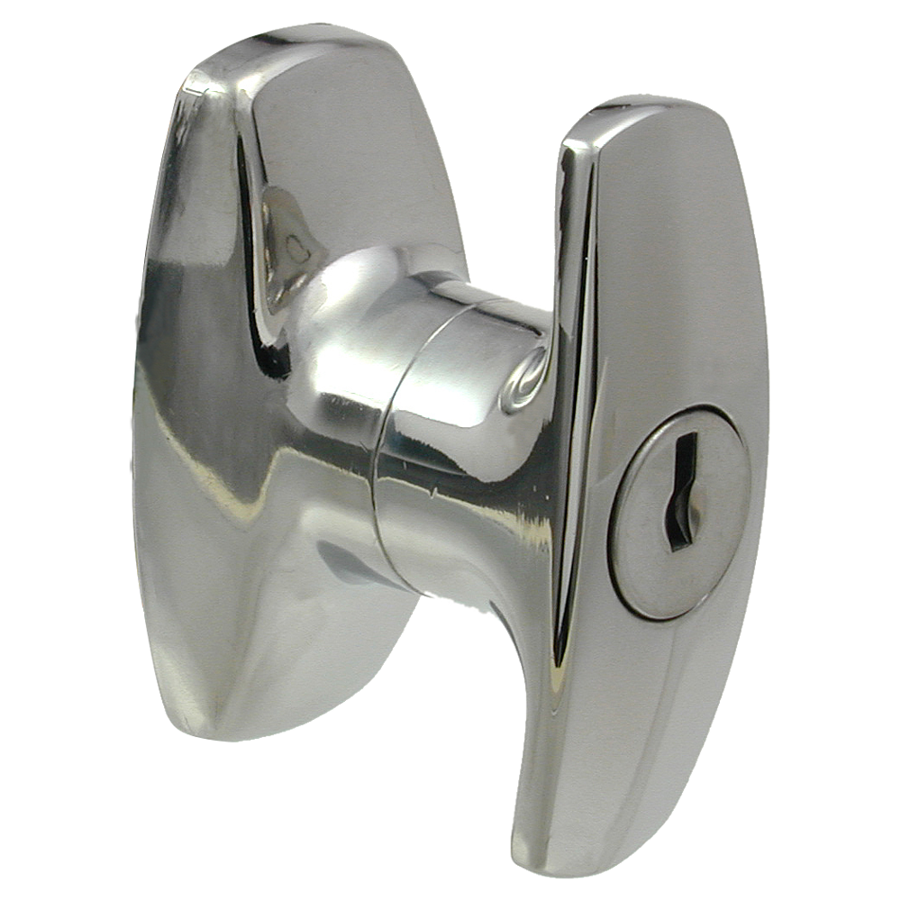 Lowe & Fletcher 1601 Rear Fixed Small  T Garage Door Handle Square Spindle