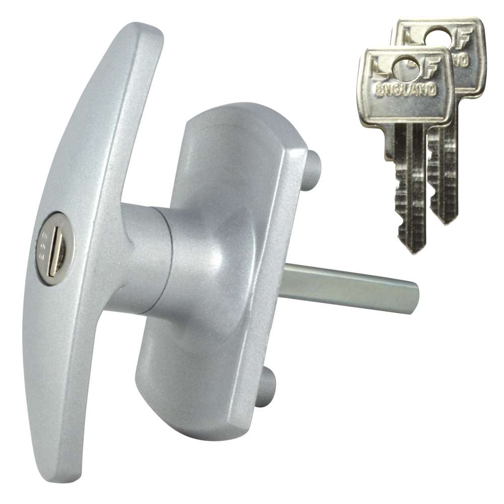 Lowe & Fletcher 1613 Rear Fixed Garage Door Lock With Short Lugs & Diamond Spindle