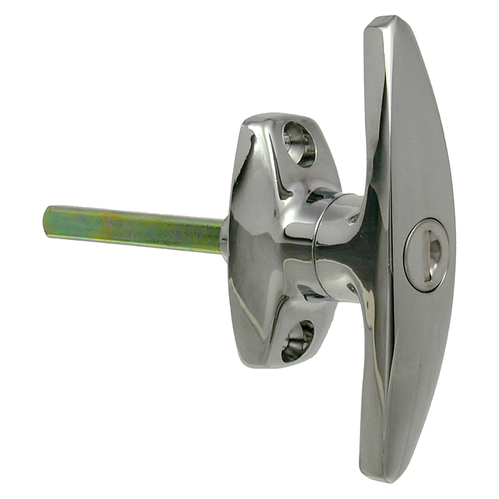 Lowe & Fletcher 1638 Front Fixed Large T Garage Door Handle With Square Spindle