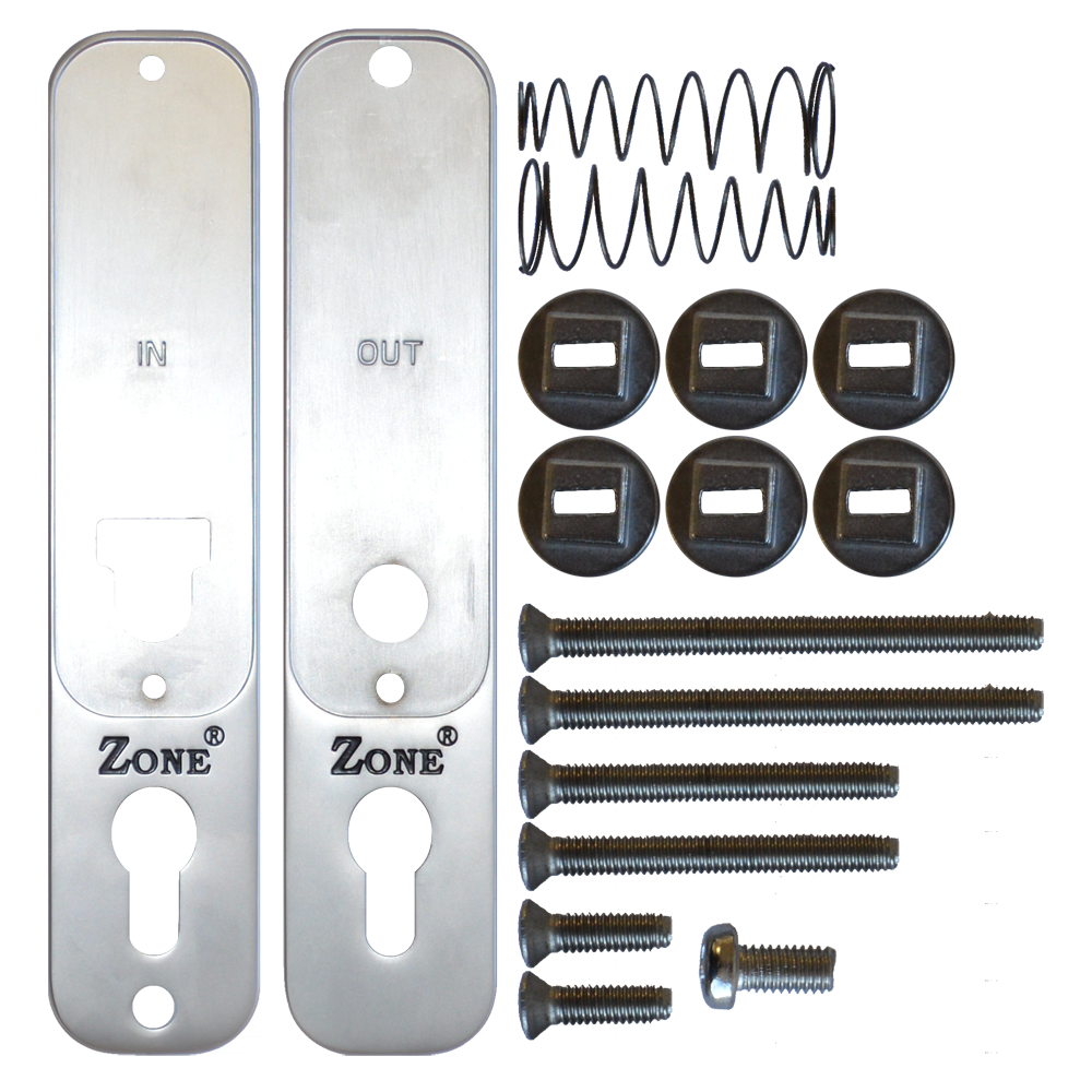 ZONE Back Plate Adaptor Kit For Use With Euro Mortice Case